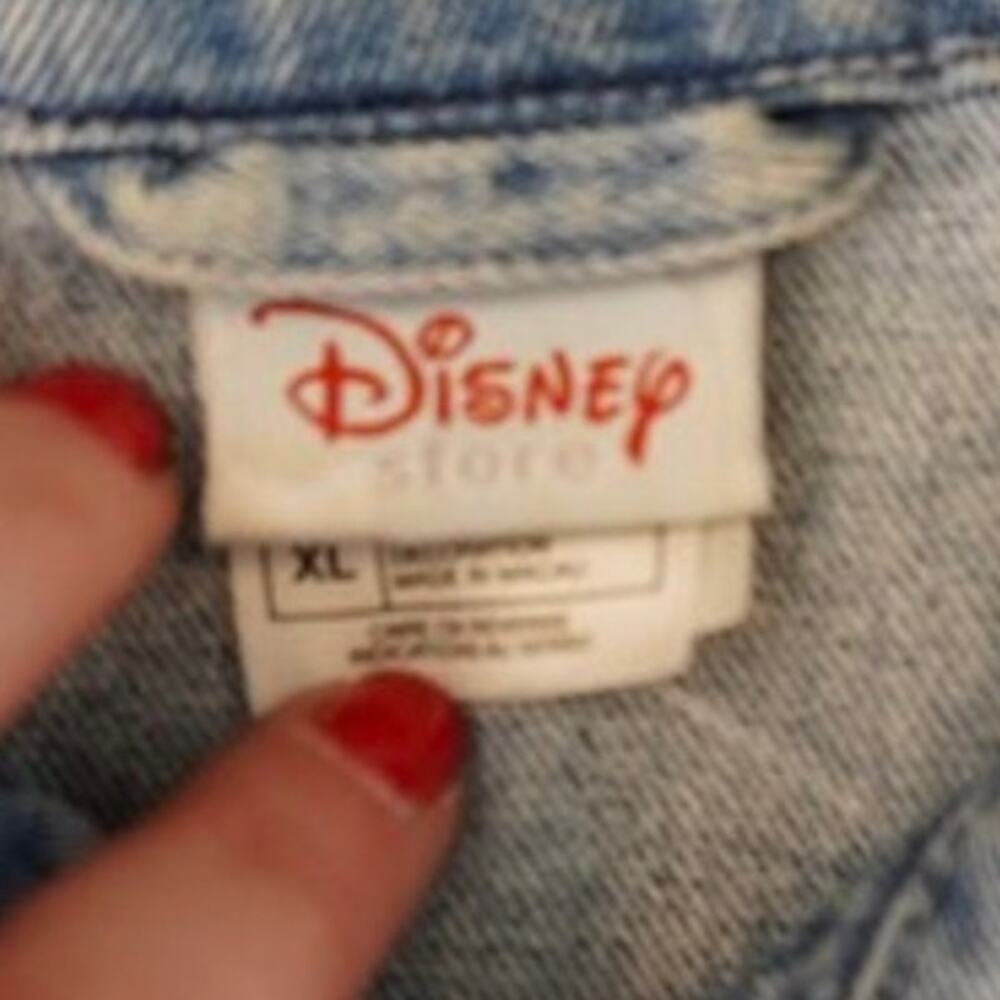 Disney Store Mickey & Minnie Mouse embroidered Denim Jacket Blue Womens Size XL - Picture 5 of 11